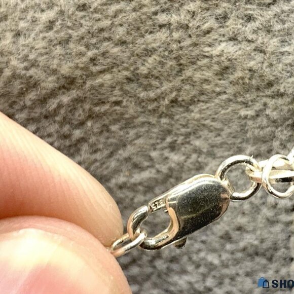 Abalone (Mother of Pearl) Heart Pendant, Marcasite Accents, Thai Sterling Silver - Picture 10 of 10